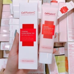 kem chống nắng cell fusion c màu hồng
